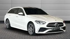 White Used 2023 Mercedes C300e AMG Line Premium Plus Estate | £32,993 (Fair price)