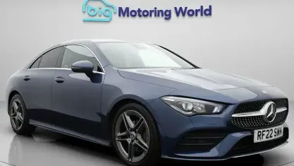 Used Mercedes CLA180 AMG line 136 HP (100 kW) 2022 Blue Coupe