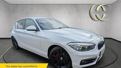 Used BMW 118 Sport Line 136 HP (100 kW) 2017 White Hatchback
