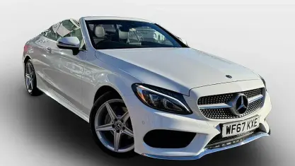 Used Mercedes C200 AMG line 184 HP (135 kW) 2017 White Cabriolet