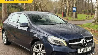 Used Mercedes A180 Premium 109 HP (80 kW) 2018 Blue Hatchback