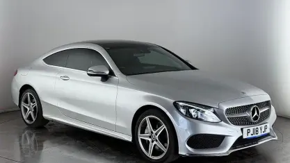 Used Mercedes C250 AMG Line Premium Plus 204 HP (150 kW) 2018 Silver Coupe