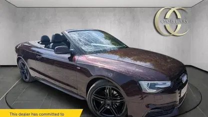 Used Audi A5 Cabriolet S-Line 177 HP (130 kW) 2014 Red Cabriolet