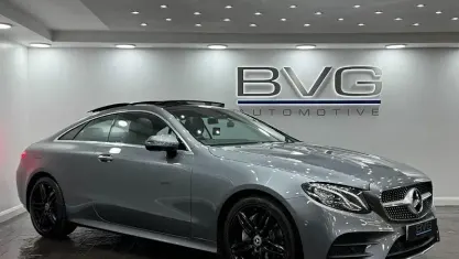 Used Mercedes E220 AMG Line Premium 194 HP (142 kW) 2018 Grey Coupe