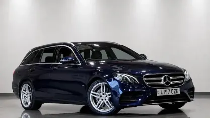 Used Mercedes E220 AMG line 194 HP (142 kW) 2017 Blue Estate