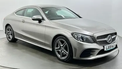 Used Mercedes C200 AMG line 184 HP (135 kW) 2019 Silver Coupe