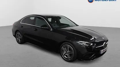 Black Used 2023 Mercedes C220 AMG line Sedan | £27,449 (Fair price)