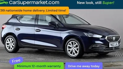 Used Seat Leon SE 110 HP (80 kW) 2022 Blue Hatchback