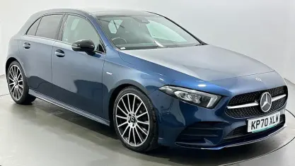 Used Mercedes A200 Exclusive 150 HP (110 kW) 2020 Blue Hatchback