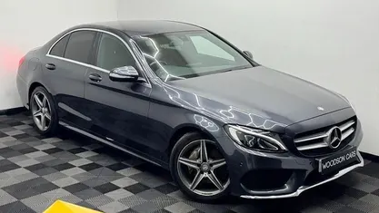 Grey Used 2015 Mercedes C220 AMG line Sedan | £13,000 (Fair price)