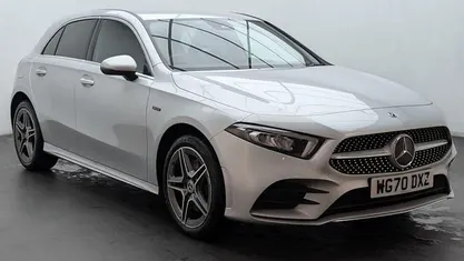 Used Mercedes A250 AMG line 218 HP (160 kW) 2021 Silver Hatchback