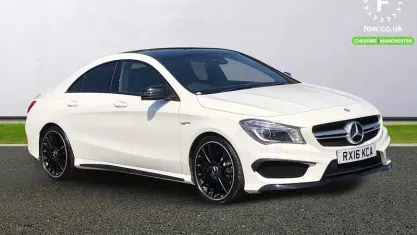 Used Mercedes CLA45 AMG Exclusive 381 HP (280 kW) 2016 White Coupe