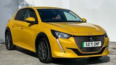 Yellow Used 2021 Peugeot e-208 Allure Hatchback | £11,582 (Fair price)
