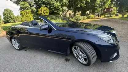 Used Mercedes E220 AMG 170 HP (125 kW) 2013 Blue Cabriolet