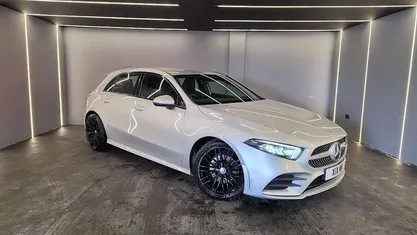 Used Mercedes A200 AMG line 163 HP (119 kW) 2019 Silver Hatchback