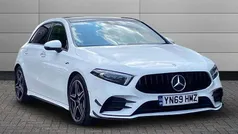 Polar white Used 2019 Mercedes A35 AMG Premium Plus Hatchback | £25,595 (Fair price)