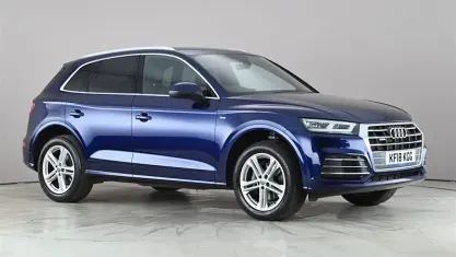 Begagnad Audi Q5 S-Line 252 HK (185 kW) 2018 Blå SUV