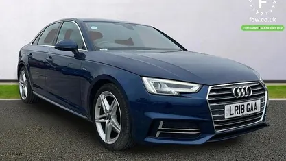 Used Audi A4 S-Line 150 HP (110 kW) 2018 Blue Sedan