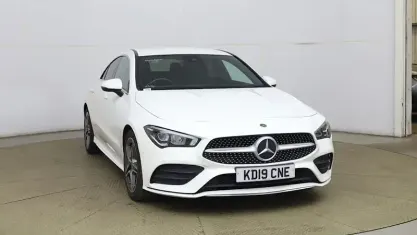 Used Mercedes CLA220 AMG line 190 HP (139 kW) 2019 White Coupe