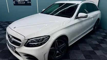 Used Mercedes C200 AMG line 184 HP (135 kW) 2018 White Estate