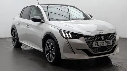 White Used 2022 Peugeot e-208 Premium Hatchback | £11,050 (Fair price)