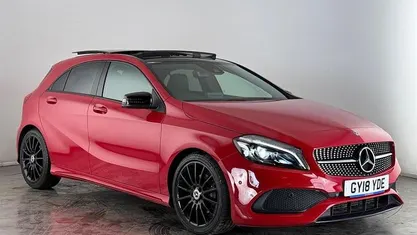 Used Mercedes A200 AMG Line Premium Plus 156 HP (114 kW) 2018 Red Hatchback