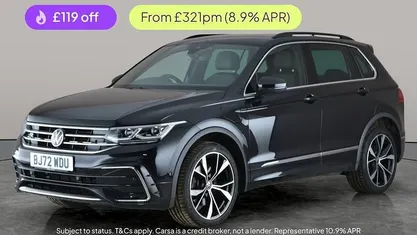 Black Used 2022 VW Tiguan R-line SUV | £22,527 (Good price)
