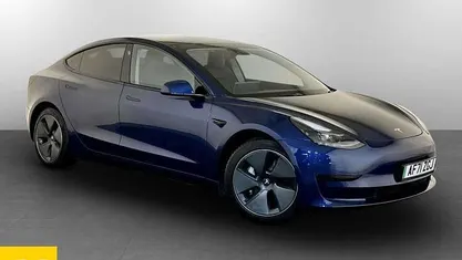 Used Tesla Model 3 Standard Range Plus 366 kW (498 HP) 2021 Blue Sedan