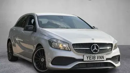 Used Mercedes A200 AMG line 136 HP (100 kW) 2018 Silver Hatchback