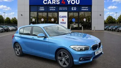 Used BMW 118 Sport Line 136 HP (100 kW) 2017 Blue Hatchback