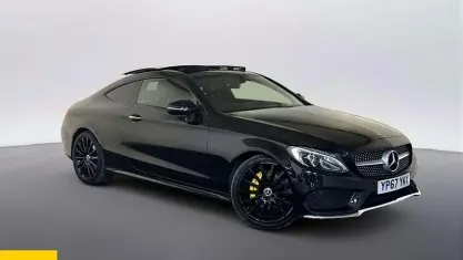 Used Mercedes C220 AMG Line Premium 170 HP (125 kW) 2017 Black Coupe