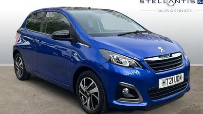 Used Peugeot 108 Allure 72 HP (52 kW) 2021 Blue Hatchback