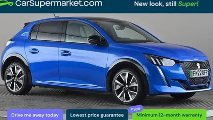 Used Peugeot e-208 Premium 100 kW (136 HP) 2022 Blue Hatchback