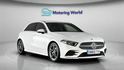 Used Mercedes A200 AMG line 163 HP (119 kW) 2019 White Hatchback