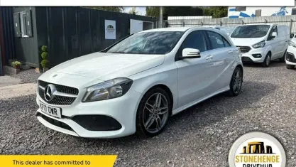 Used Mercedes A180 AMG line 109 HP (80 kW) 2017 White Hatchback