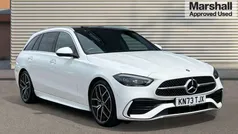 White Used 2023 Mercedes C220 AMG Line Premium Plus Estate | £32,988 (Fair price)