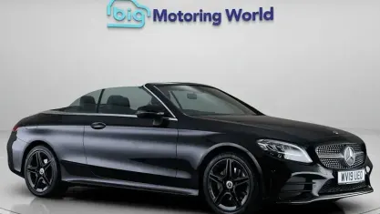 Used Mercedes C200 AMG line 198 HP (145 kW) 2019 Black Cabriolet