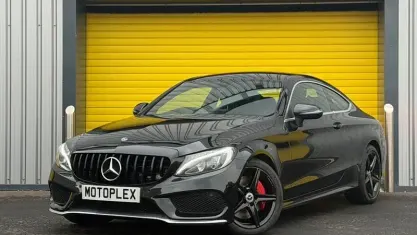 Used Mercedes C250 AMG line 204 HP (150 kW) 2017 Black Coupe