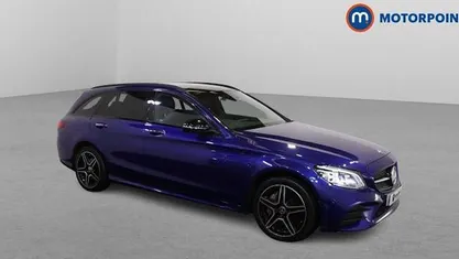 Blue Used 2021 Mercedes C300e AMG line Estate | £23,049 (Fair price)