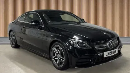 Used Mercedes C200 AMG Line Premium 184 HP (135 kW) 2019 Obsidian black Coupe