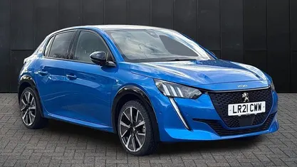 Blue Used 2021 Peugeot e-208 Premium Hatchback | £12,991 (Fair price)