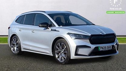 Begagnad Skoda Enyaq iV SportlinePlus 210 kW (286 HK) 2025 Silver SUV