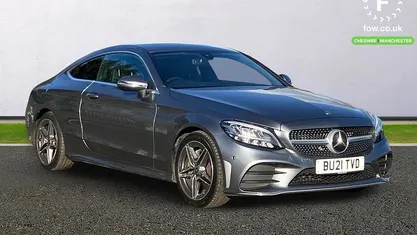 Used Mercedes C200 AMG line 184 HP (135 kW) 2021 Grey Coupe