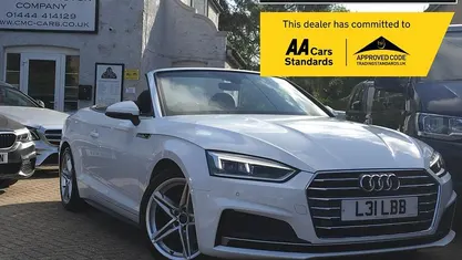White Used 2018 Audi A5 Cabriolet S-Line Cabriolet | £13,990 (Fair price)