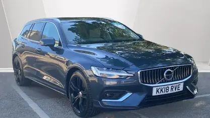 Used Volvo V60 Inscription 150 HP (110 kW) 2018 Blue Estate