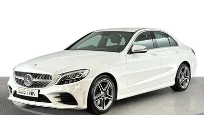 Used Mercedes C300 AMG line 245 HP (180 kW) 2019 White Sedan