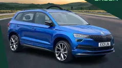 Race blue Used 2021 Skoda Karoq SportLine SUV | £21,495 (Fair price)