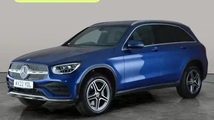 Used Mercedes GLC300e AMG line 320 HP (235 kW) 2022 Blue Estate