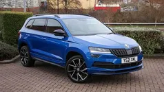 Race blue metallic Used 2021 Skoda Karoq SportLine SUV | £19,245 (Fair price)