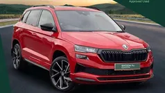 Velvet red metallic Used 2023 Skoda Karoq SportLine SUV | £24,247 (Fair price)